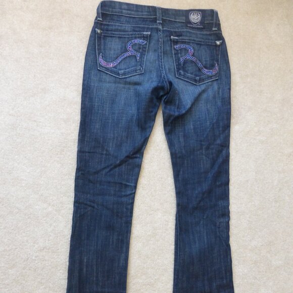 ROCK & REPUBLIC "Frequency Meridian" Kasandra bootcut jeans - iridescent "R's" - Picture 3 of 9